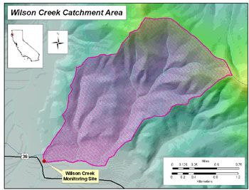 Wilson Creek Catchment Area  Map